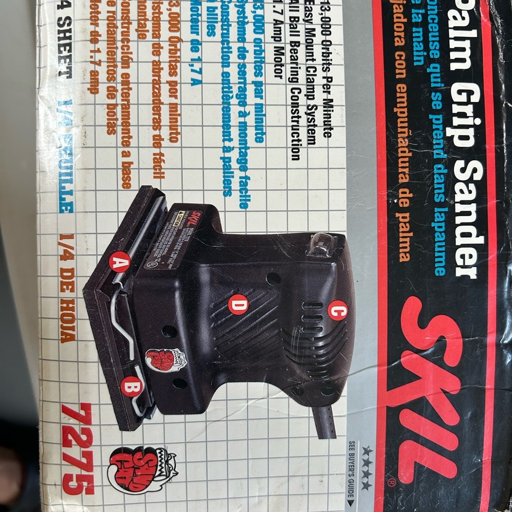 Black Palm Grip Sander